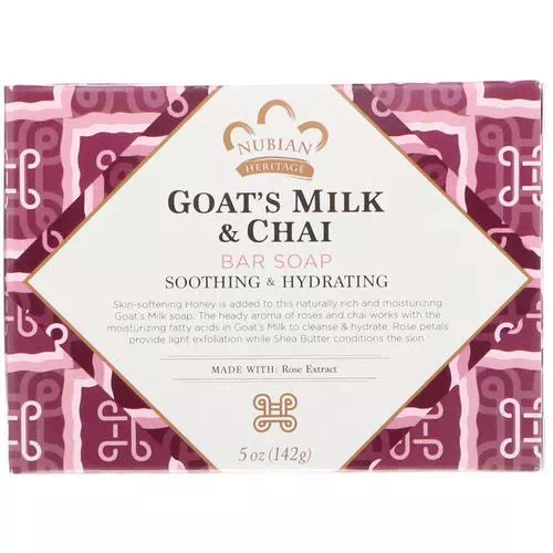 Nubian Heritage, Goat's Milk & Chai Bar Soap, 5 oz (142 g) Review