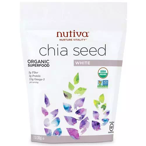 Nutiva, Organic Chia Seed, White, 12 oz (340 g) Review