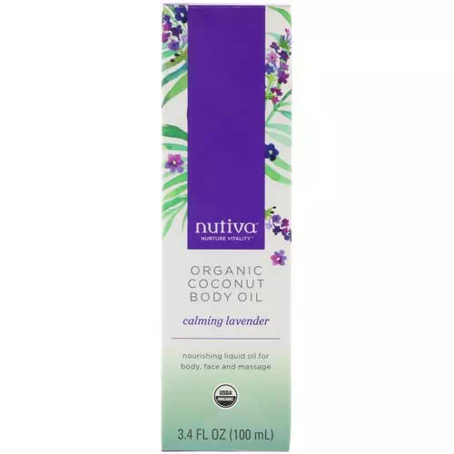 Nutiva, Organic Coconut Body Oil, Calming Lavender, 3.4 fl oz (100 ml) Review