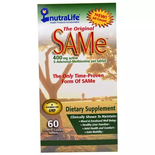 NutraLife, The Original SAM-e (S-Adenosyl-L-Methionine), 400 mg, 60 Enteric Coated Caplets Review