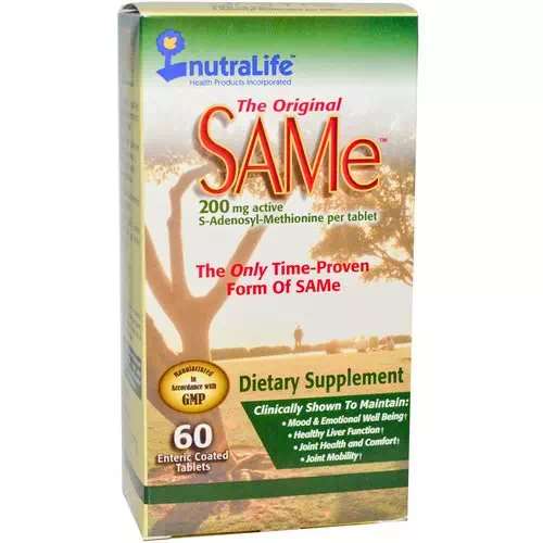 NutraLife, The Original SAM-e (S-Adenosyl-L-Methionine), 200 mg, 60 Enteric Coated Tablets Review