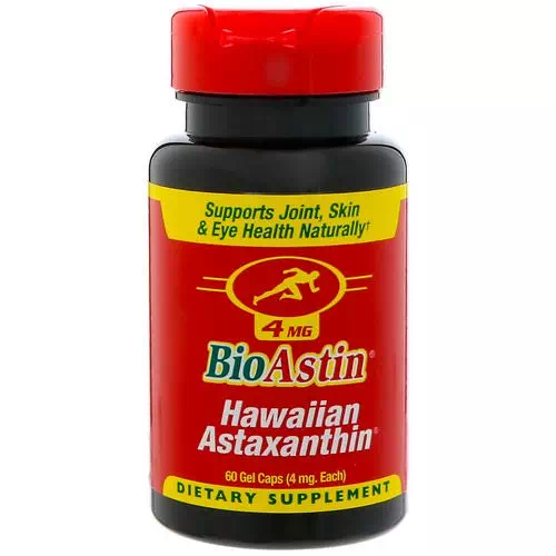 Nutrex Hawaii, BioAstin, Hawaiian Astaxanthin, 4 mg, 60 Gel Caps Review