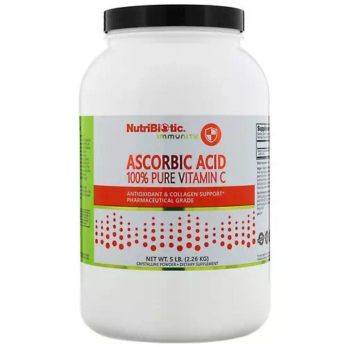 NutriBiotic, Immunity, Ascorbic Acid, 100% Pure Vitamin C, Crystalline Powder, 5 lb (2.26 kg) Review