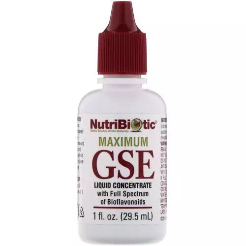 NutriBiotic, Maximum GSE, Liquid Concentrate, 1 fl oz (29.5 ml) Review