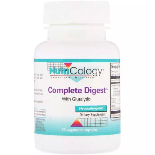 Nutricology, Complete Digest With Glutalytic, 30 Vegetarian Capsules Review