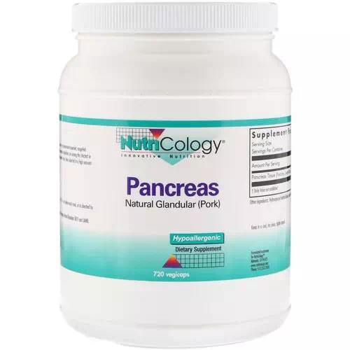 Nutricology, Pancreas, Natural Glandular (Pork), 720 Vegicaps Review