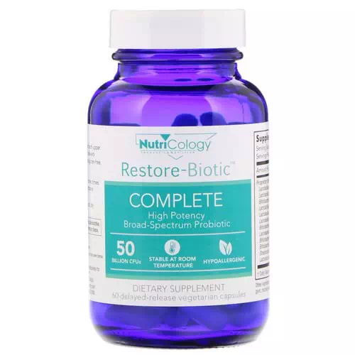 Nutricology, Restore-Biotic Complete, 60 Delayed-Release Vegetarian Capsules Review
