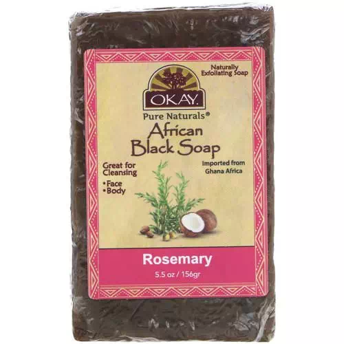Okay, African Black Soap, Rosemary, 5.5 oz (156 g) Review
