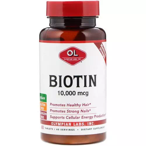 Olympian Labs, Biotin, 10,000 mcg, 60 Tablets Review