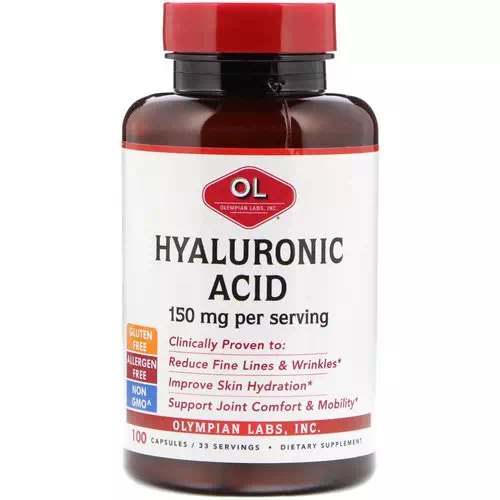 Olympian Labs, Hyaluronic Acid, 150 mg, 100 Capsules Review