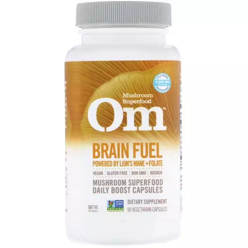 Organic Mushroom Nutrition, Brain Fuel, Powered by Lion's Mane + Folate, 667 mg, 90 Vegetarian Capsules Review