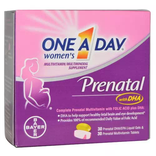 One-A-Day, Women's Prenatal, with DHA, 2 Bottles, 30 Liquid Gels/30 Tablets Review
