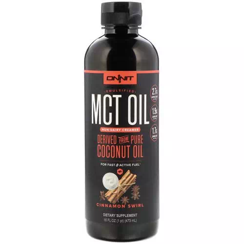 Onnit, Emulsified MCT Oil, Non-Dairy Creamer, Cinnamon Swirl, 16 fl oz (473 ml) Review