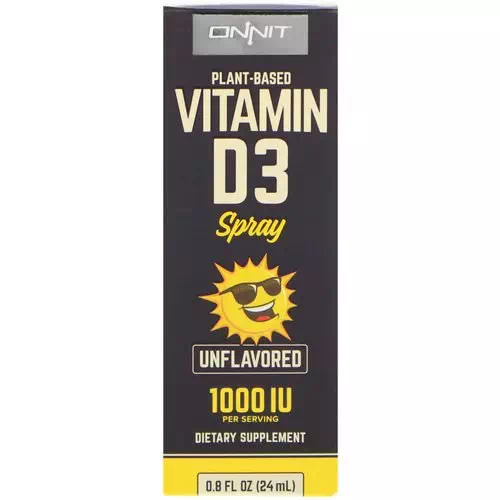 Onnit, Vitamin D3 Spray, Unflavored, 1000 IU, 0.8 fl oz (24 ml) Review
