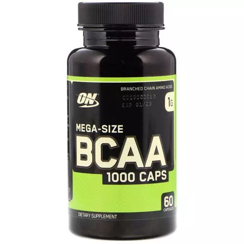Optimum Nutrition, BCAA 1000 Caps, Mega-Size, 1 g, 60 Capsules Review
