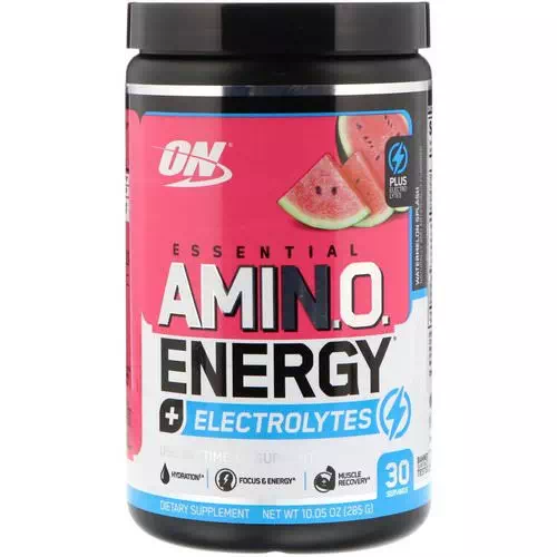 Optimum Nutrition, Essential Amin.O. Energy + Electrolytes, Watermelon Splash, 10.05 oz (285 g) Review