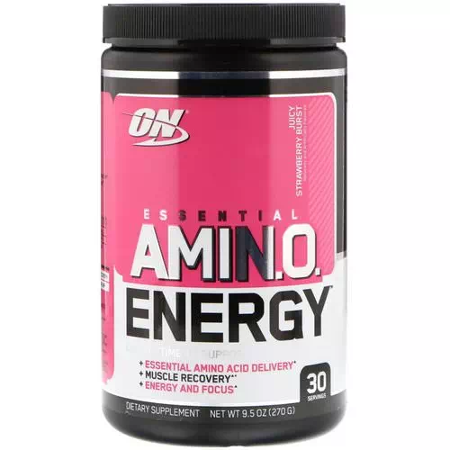 Optimum Nutrition, Essential Amin.O. Energy, Juicy Strawberry Burst, 9.5 oz (270 g) Review