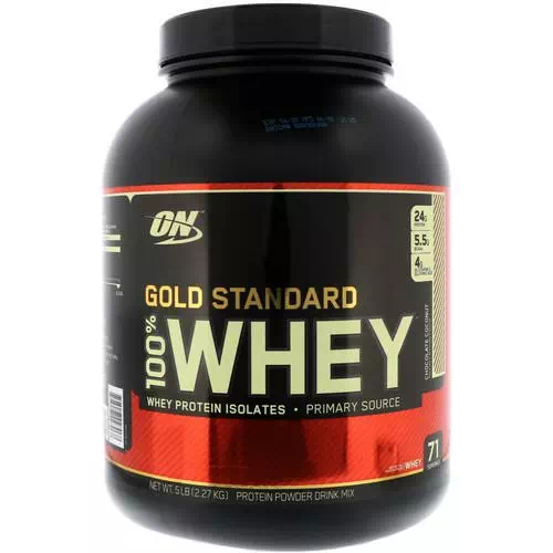 Optimum Nutrition, Gold Standard, 100% Whey, Chocolate Coconut, 5 lbs (2.27 kg) Review
