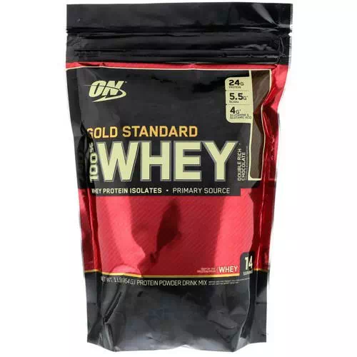 Optimum Nutrition, Gold Standard, 100% Whey, Double Rich Chocolate, 1 lb (454 g) Review
