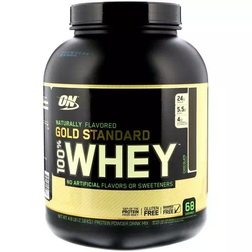 Optimum Nutrition, Gold Standard,100% Whey, Naturally Flavored, Chocolate, 4.8 lbs (2.18 kg) Review