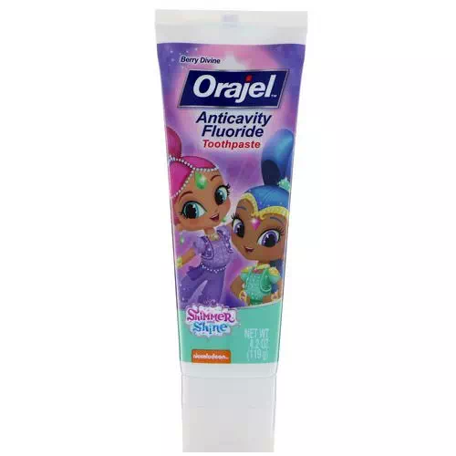 Orajel, Shimmer & Shine Anticavity Fluoride Toothpaste, Berry Divine, 4.2 oz (119 g) Review