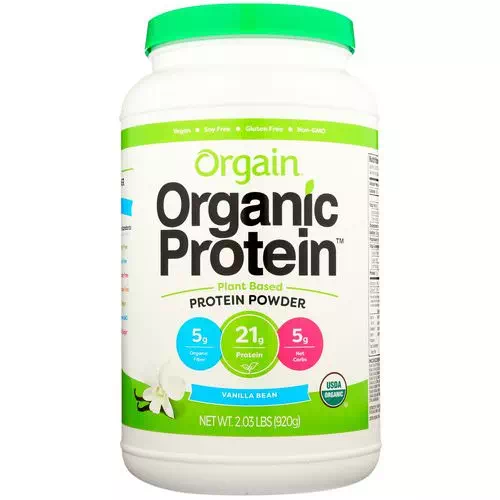 Orgain, Organic Protein Powder, Plant Based, Vanilla Bean, 2.03 lbs (920 g) Review