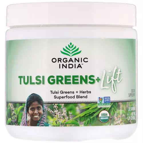 Organic India, Tulsi Greens+ Lift, Superfood Blend, 5.29 oz (150 g) Review