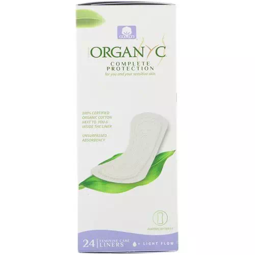 Organyc, Organic Cotton Panty Liners, Light Flow, 24 Panty Liners Review