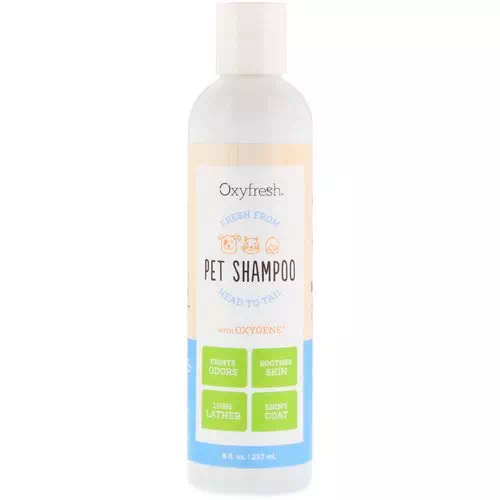 Oxyfresh, Pet Shampoo, Bath Time Just Got Better or Fresh From Head to Tail, 8 fl oz (237 ml) Review