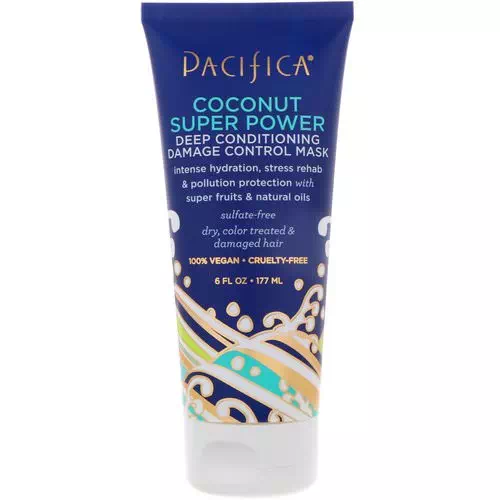 Pacifica, Coconut Super Power, Deep Conditioning Damage Control Mask, 6 fl oz (177 ml) Review