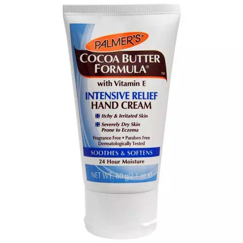 Palmer's, Cocoa Butter Formula, Intensive Relief Hand Cream, Fragrance Free, 2.1 oz (60 g) Review