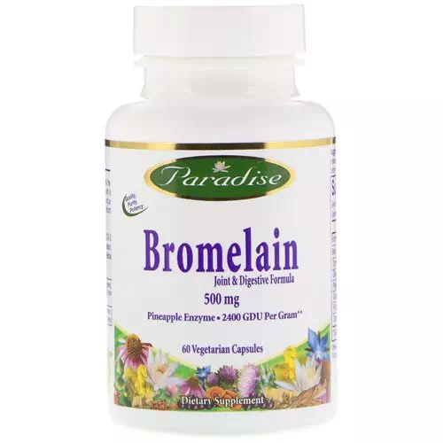 Paradise Herbs, Bromelain, Joint & Digestive Formula, 500 mg, 60 Vegetable Capsules Review