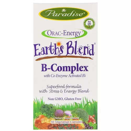 Paradise Herbs, Orac-Energy, Earth's Blend, B-Complex with Co-Enzyme Activated B's, 60 Vegetarian Capsules Review