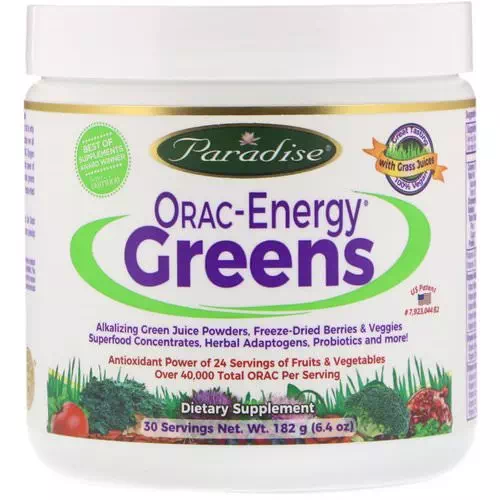 Paradise Herbs, ORAC-Energy Greens, 6.4 oz (182 g) Review