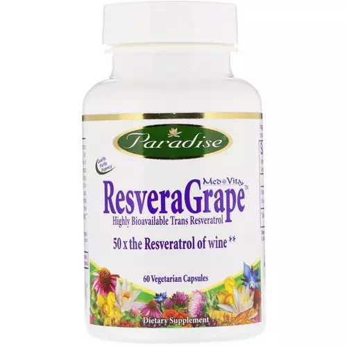 Paradise Herbs, ResveraGrape, 60 Vegetarian Capsules Review