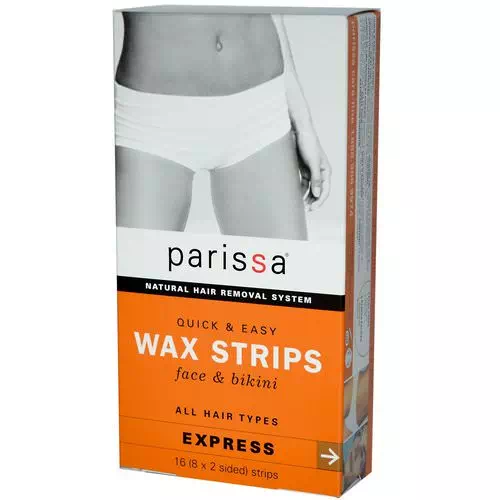 Parissa, Natural Hair Removal System, Wax Strips, Face & Bikini, 16 (8x2 Sided) Strips Review