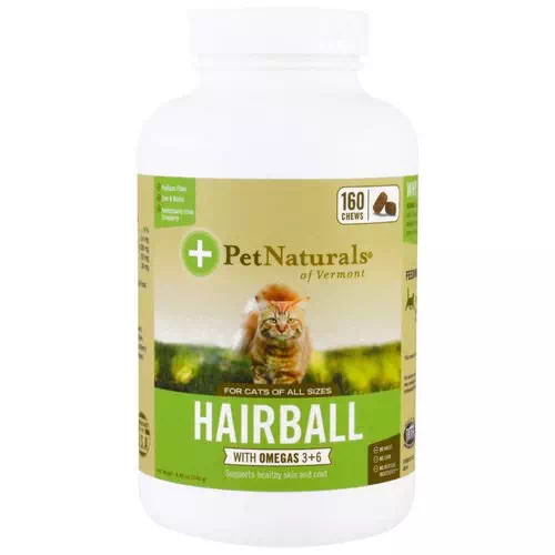 Pet Naturals of Vermont, Hairball for Cats, 160 Chews, 8.46 oz (240 g) Review