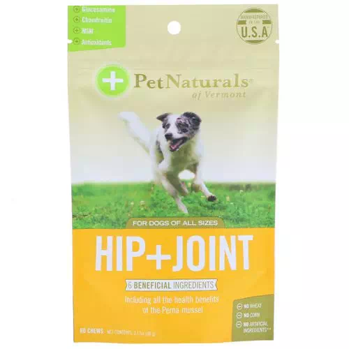 Pet Naturals of Vermont, Hip + Joint, For Dogs All Sizes, 60 Chews, 3.17 oz (90 g) Review