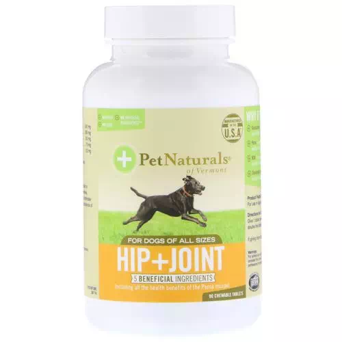 Pet Naturals of Vermont, Hip + Joint, For Dogs of All Sizes, 90 Chewable Tablets Review