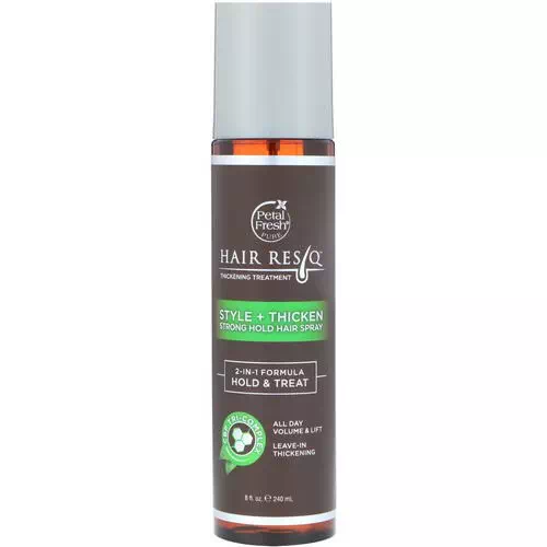 Petal Fresh, Hair ResQ, Thickening Treatment, Style + Thicken, Strong Hold Hair Spray, 8 fl oz (240 ml) Review