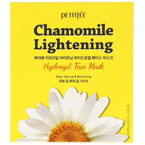 Petitfee, Chamomile Lightening, Hydrogel Face Mask, 5 Pack, 1.12 oz (32 g) Each Review