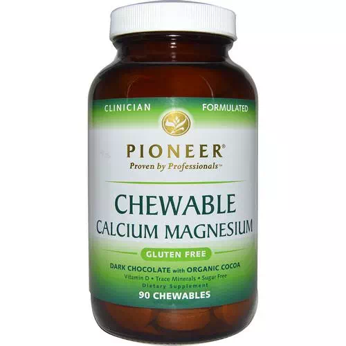 Pioneer Nutritional Formulas, Chewable Calcium Magnesium, Dark Chocolate with Organic Cocoa, 90 Chewables Review