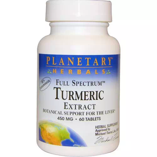 Planetary Herbals, Full Spectrum Turmeric Extract, 450 mg, 60 Tablets Review