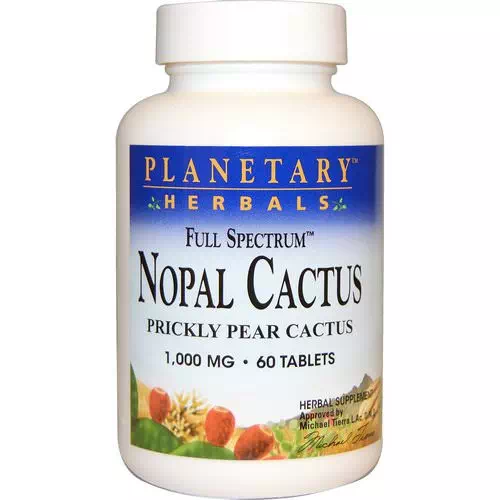 Planetary Herbals, Nopal Cactus, Full Spectrum, Prickly Pear Cactus, 1,000 mg, 60 Tablets Review