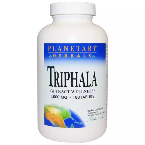 Planetary Herbals, Triphala, GI Tract Wellness, 1,000 mg, 180 Tablets Review
