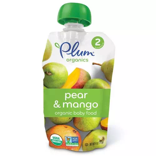 Plum Organics, Organic Baby Food, Stage 2, Pear & Mango, 4 oz (113 g) Review