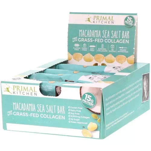 Primal Kitchen, Grass-Fed Collagen Bar, Macadamia Sea Salt, 12 Bars, 20.7 oz (588 g) Review