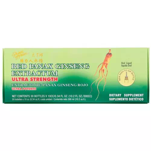 Prince of Peace, Red Panax Ginseng Extractum, Ultra Strength, 30 Bottles, 0.34 fl oz (10 cc) Each Review