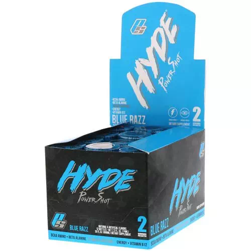 ProSupps, Hyde Power Shot, Blue Razz, 172 mg, 12 Bottles, 2.5 fl oz (74 ml) Each Review