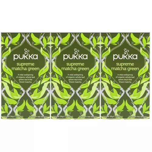 Pukka Herbs, Supreme Matcha Green, 3 Pack, 20 Herbal Tea Sachets Each Review